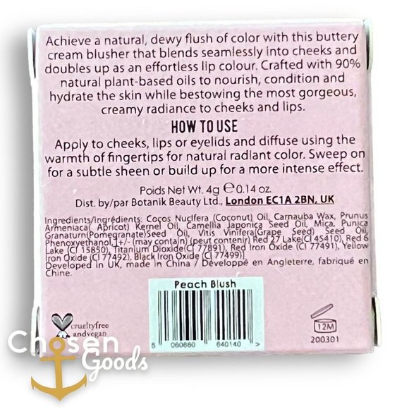 BEAUTANIQ BEAUTY Butter Lip & Cheek Balm in Peach Blush 4g NIB - Picture 4 of 5